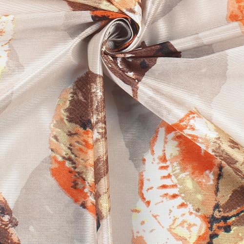 Image of Curtain Window - Raga Light Curtains for Living Room Curtains for Home 5 Feet |Abstract| Orange & Brown| Polyester, Pack of 2