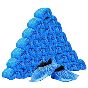 TOOSOFt 300 Stück Schuhüberzieher Einweg Rutschfest (150 Paar, 3g Überschuhe Einweg Wasserdicht und Schmutzabweisend us Hochwertigem CPE Material. Halten den Raum/das Auto/den Teppich Sauber
