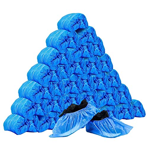 300 Cubrezapatos desechables(150 pares),TOOSOFt CPE piezas de fundas de zapatos duraderas, impermeable, antideslizante y antiincrustante,...