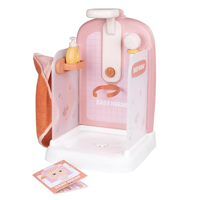 Smoby - Baby Nurse - Ducha - para Muñecas de hasta 40 Cm - Ducha Funcional - Numerosos Accesorios