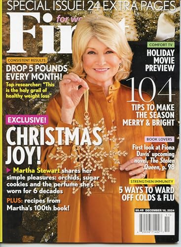 First For Women Magazine, Special Issue Martha Stewart Christmas Joy., Comfort TV Holiday Movie Preview, Drop 5 Pounds Every MonthFirst Look At Fiona Davis' Upcoming Novel, The Stolen Queen, 5 Ways To Ward Off Colds & Flu