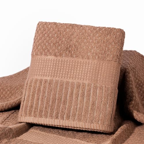 Image of Mush Hearth & Haven Bamboo Towels for Bath Large Size | 450 GSM Bamboo Bath Towel for Men & Women | Soft, Highly Absorbent & Quick Dry | 70 X 140 cms (Desert Sand)
