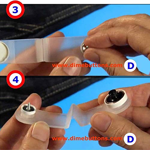 20Mm Ovals Matte Silver Jean Tack Buttons Kit, Set With Tool #TOP5