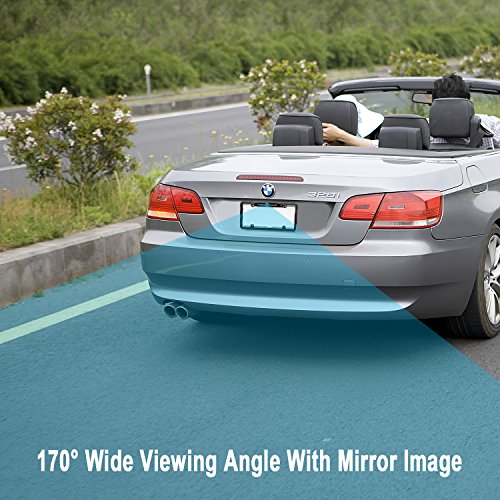 Dallux Car License Plate Frame Rearview Backup Camera, Reverse Camera With Night Vision Hd Waterproof 170 Degree Wide Viewing Angle Reversing Cam System #TOP2