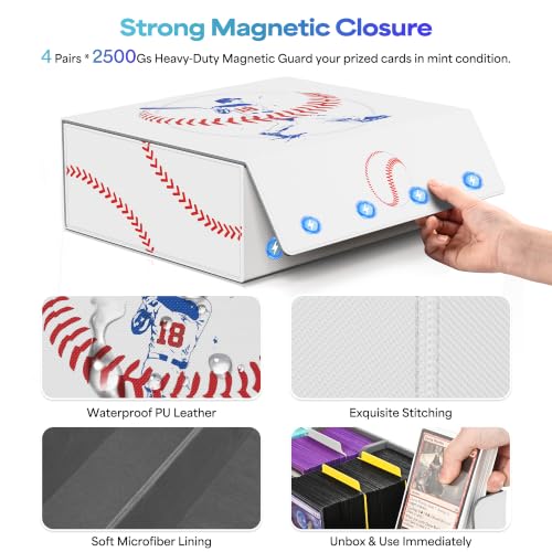 Image of UAONO Trading Card Storage Box for 1800+ Sleeved Cards, Bulk Card Storage