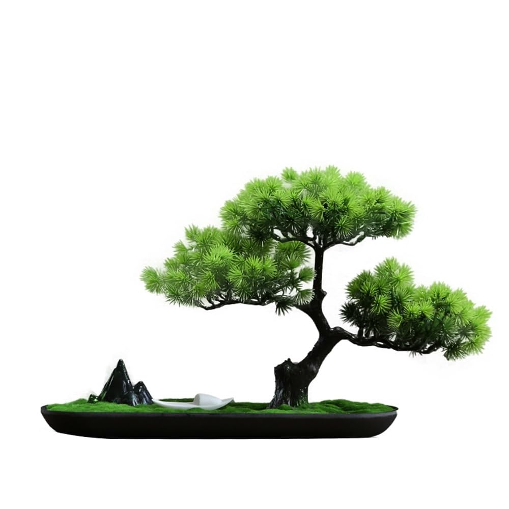 HCZKIUJY Artificial Plants Simulation Welcome Pine Bonsai Creative Wigwam Greenery Entrance Decoration Home Hotel Micro Landscape Fake Plants Decor