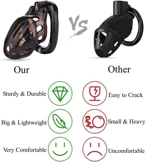 Miniatura 4 de Dispositivo de castidad de jaula de castidad para hombres con 4 tamaños diferentes de anillos, juguete sexual para adultos para ejercicio de pene