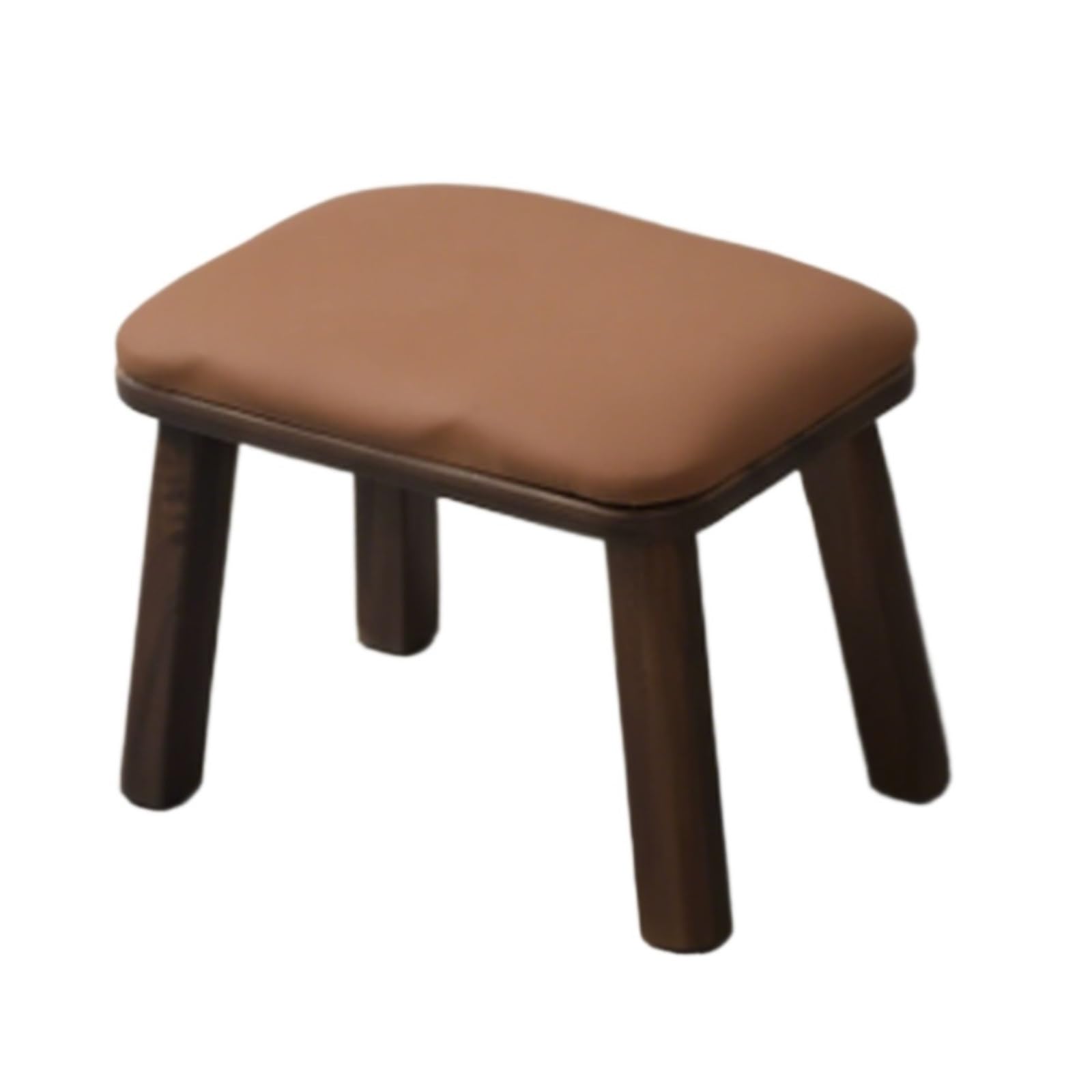 Pouf Poggiapiedi Poggiapiedi in Legno Massello, Sedia Imbottita Quadrata, Panca for Cambiare Le Scarpe Accessorio per Casa