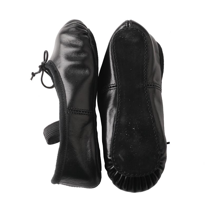 TMA EYES Leather Girl Ballet Shoes Comfortable Cute Dance Split Sole Practice Shoes for Toddler/Little Kid/Big Kid4