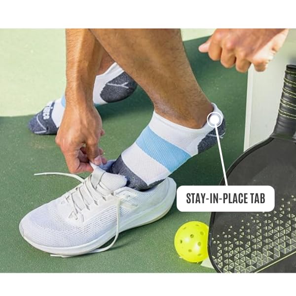 Tab Ankle Socks for Men & Women Cushioned Moisture Wicking Odor Control Athletic Sock 3 Pairs3