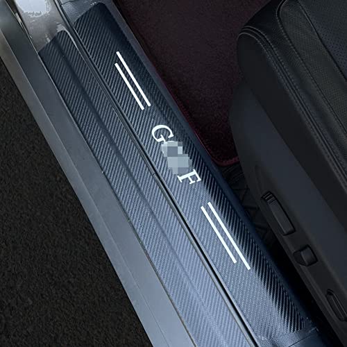 4-tlg. Einstiegsleisten Schutz Für FIAT Freemont - Kohlefaser Aufkleber Anti-Kratz