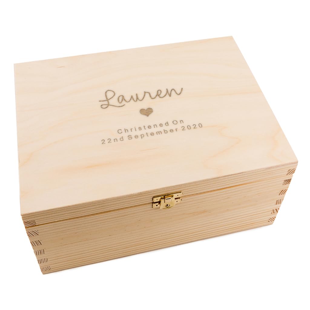 Personalised Baby Girls Christening Gift for Goddaughter - Keepsake Box/Memory Box - (Boys and Girls Designs Available!)