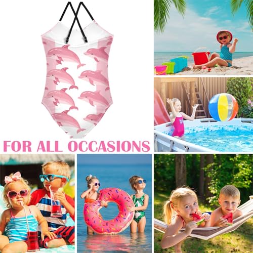 Image of Girls One Pieces Swimsuit Cute Beach Swimwear with Adjustable Strap 3-10 Years