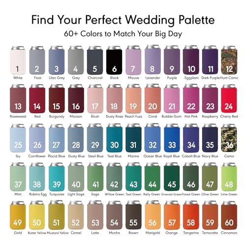 Image of 100 PCS Customized Wedding Can Coolers Personalized Wedding Favors Monogram Can Holders (Custom, 100 can cooler)