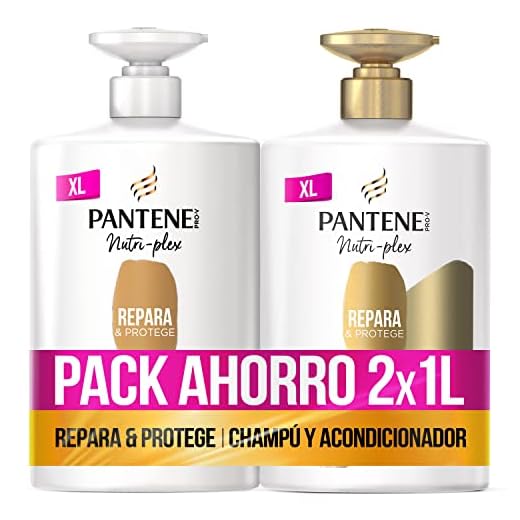 Pantene Repara Y Protege Nutri Pro-V, Champú Fórmula Pro-V + Antioxidantes, 1000ML + Acondicionador, Fortalece Desde El Interior, 1000 ML