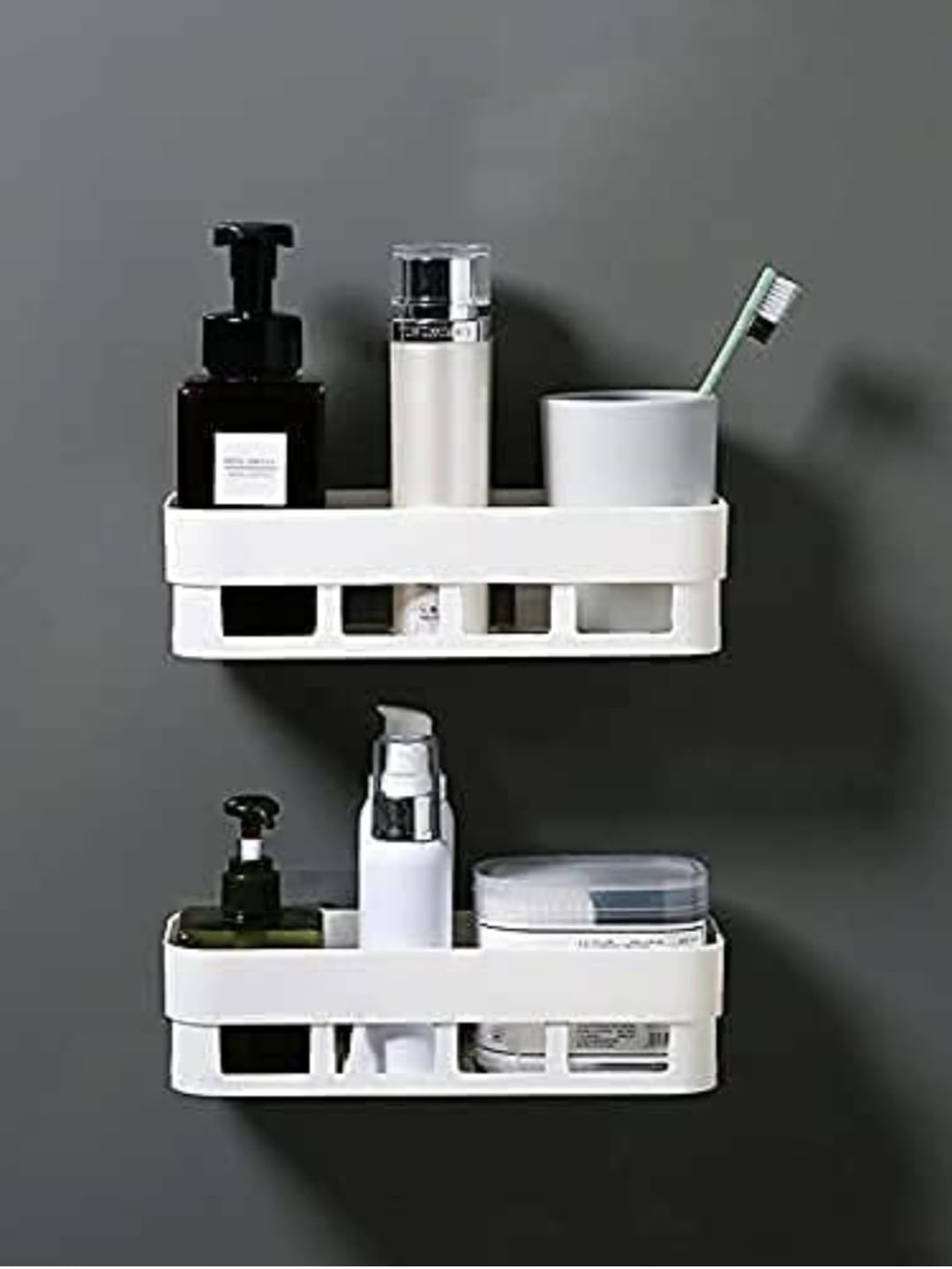 SELLUTA ENTERPRISE Plastic Kitchen Hanging Shelf Storage Rack Self Adhesive Rectangular Box Waterproof Kitchen Bathroom Shelves and Soap Stand Holder Organizer ((2 Bathroom Shelves+ 2 Soap Box) (B0DD47TV6F) Amazon Price History, Amazon Price Tracker