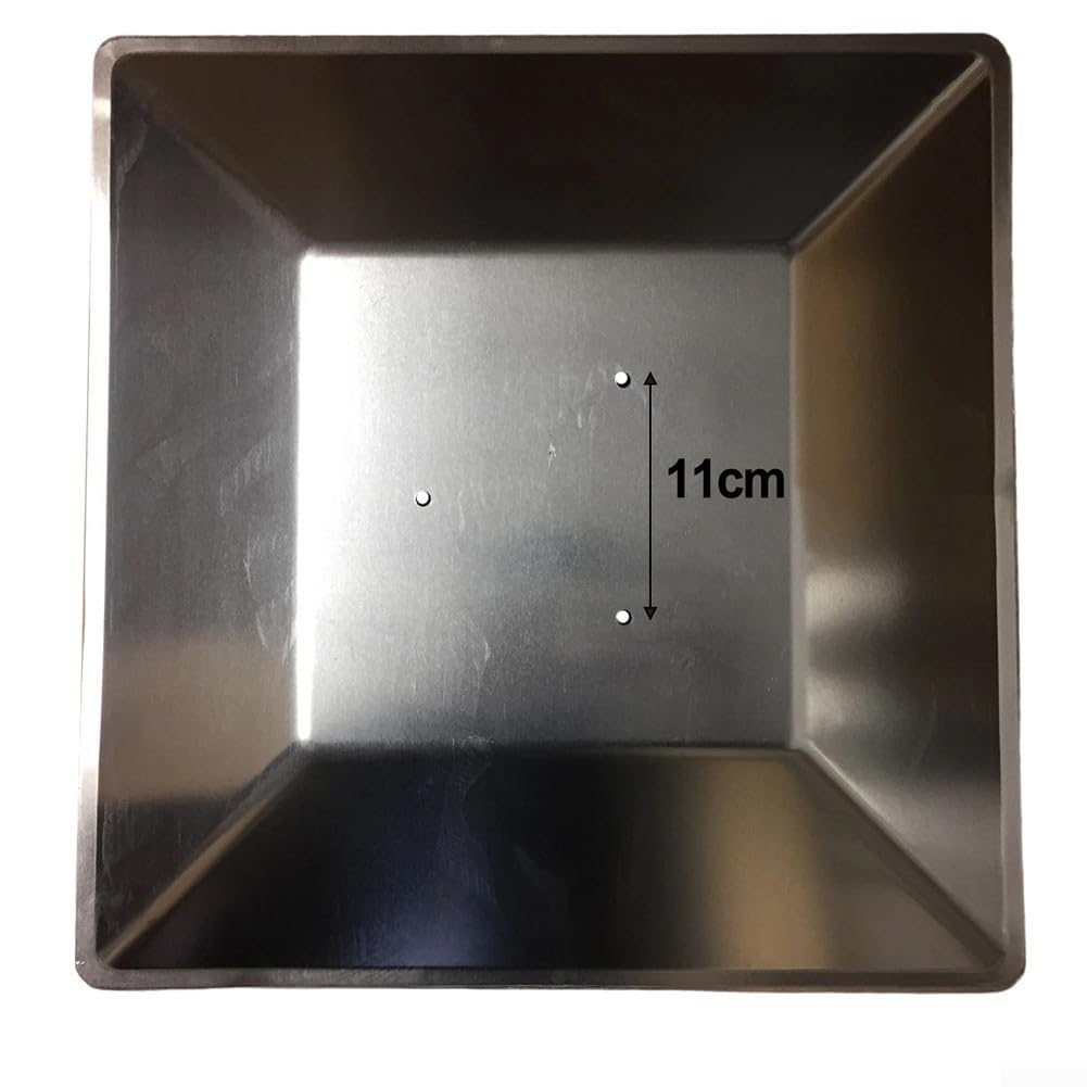 Quadratischer Aluminium-Reflektor, Flammenschutz, Ersatz für Pyramiden-Terrassenheizungen, für Lochabstand 7 cm oder 11 cm, Outdoor-Wärmeverteilung, Überdachung oben (11 cm)