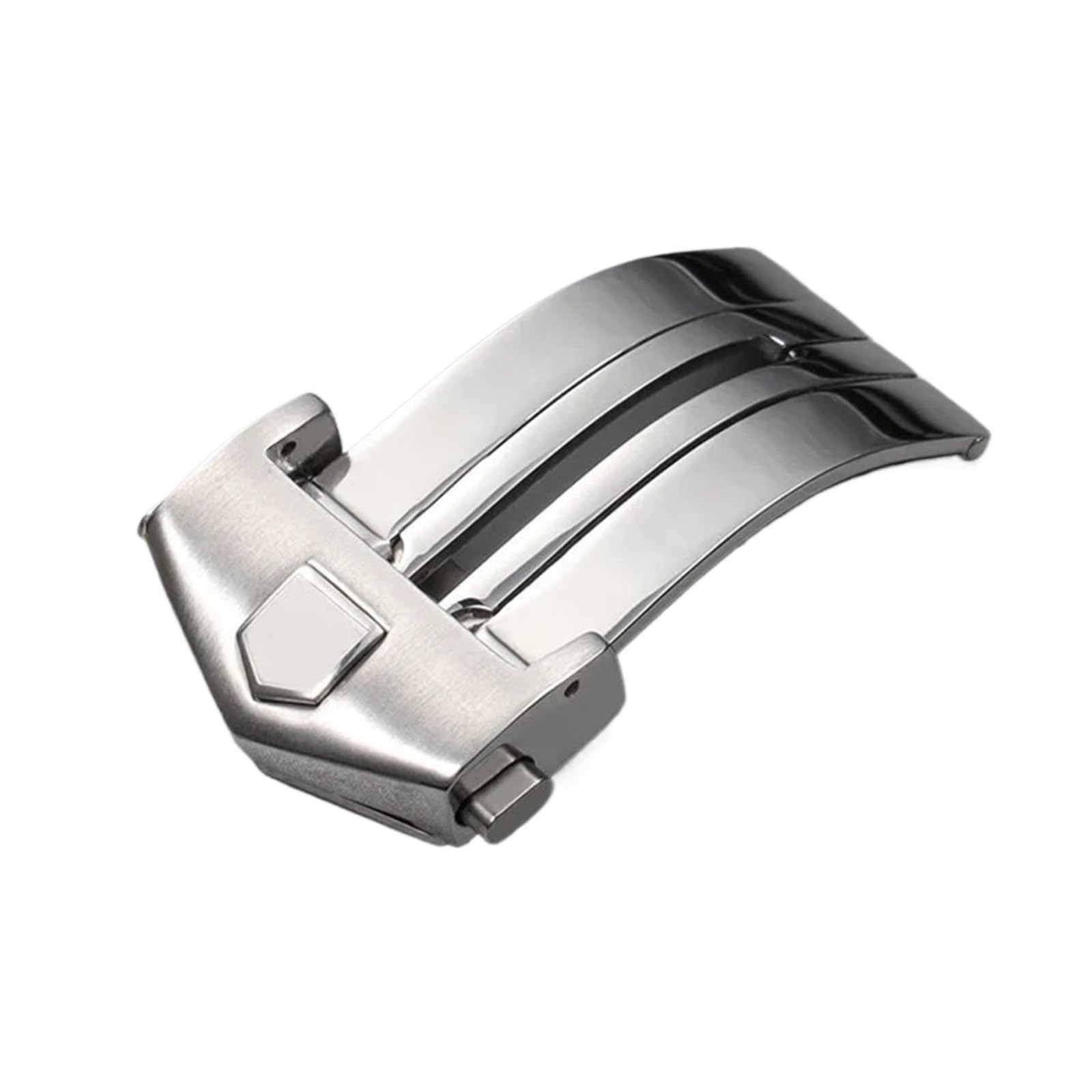 LTHKLMSQ 18mm 20mm Stainless steel watch buckle Folding clasp Double button ouch Fit For TAG Heuer watch accessories strap Bright matte