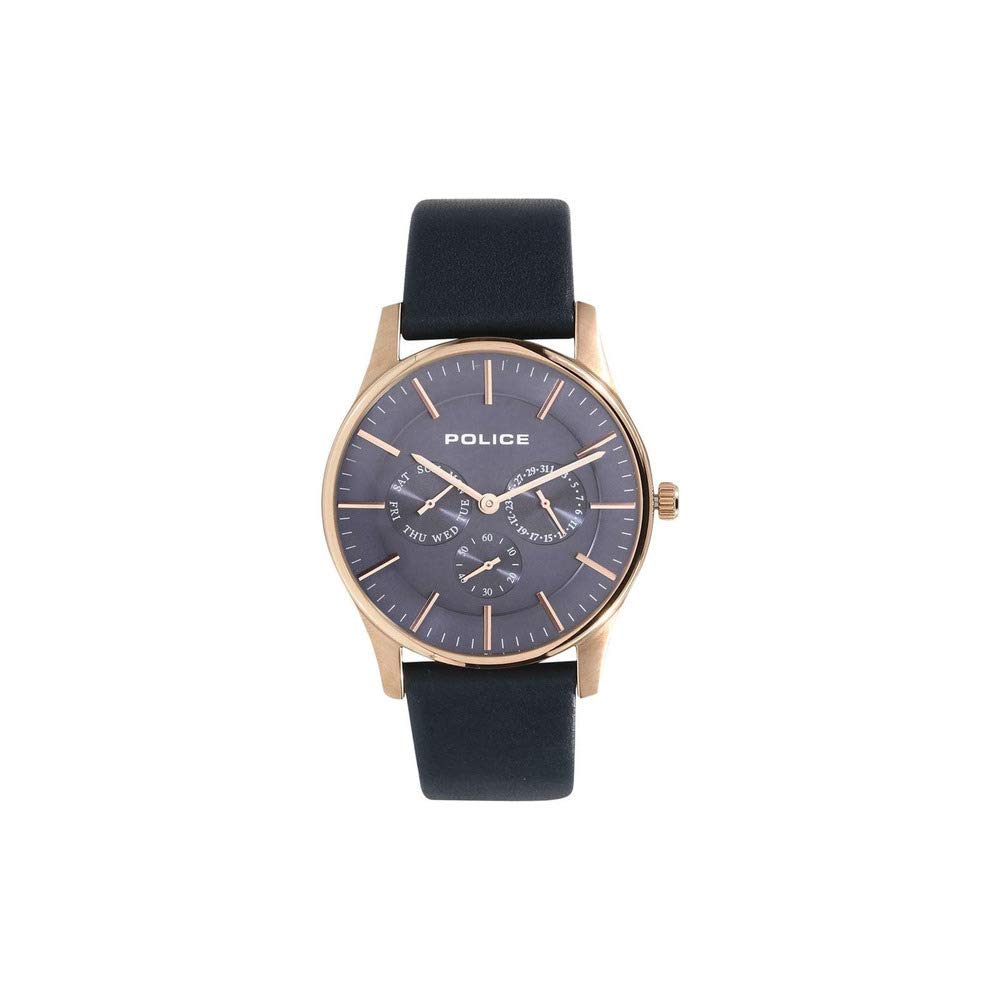 POLICE Mens Analogue Leather Watch (Blue_Free Size) (B0757SSV98) Amazon Price History, Amazon Price Tracker