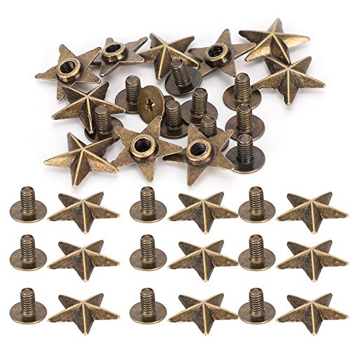 Fdit 50pcs Borchie Rivetto a Forma di Stella