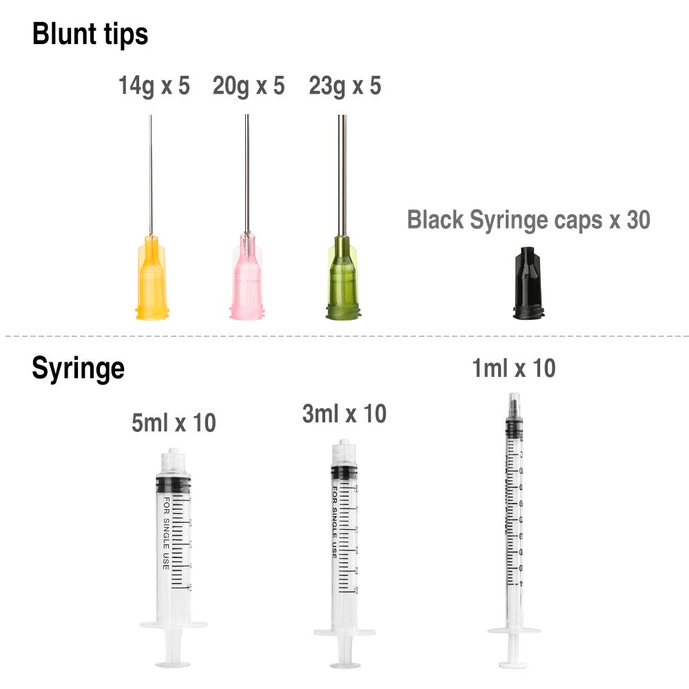 30 małych strzykawek 1 ml, 3 ml, 5 ml, plastikowe strzykawki z nasadką i igłą, strzykawka z tworzywa sztucznego, wielokrotnego użytku, strzykawka dozująca do przemysłu lub karmy dla zwierząt