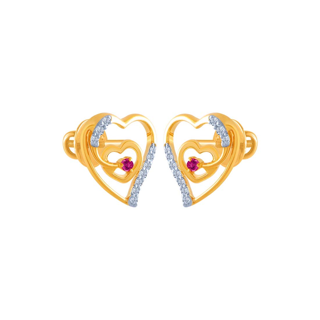Gold and Diamond Stud Earrings for Women-image-13