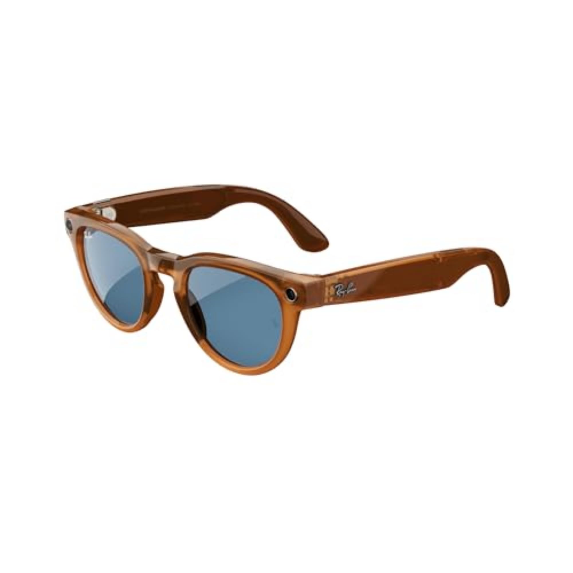 Ray-Ban Meta - Headliner Standard Smart Glasses - Shiny Caramel Transparent Teal Blue
