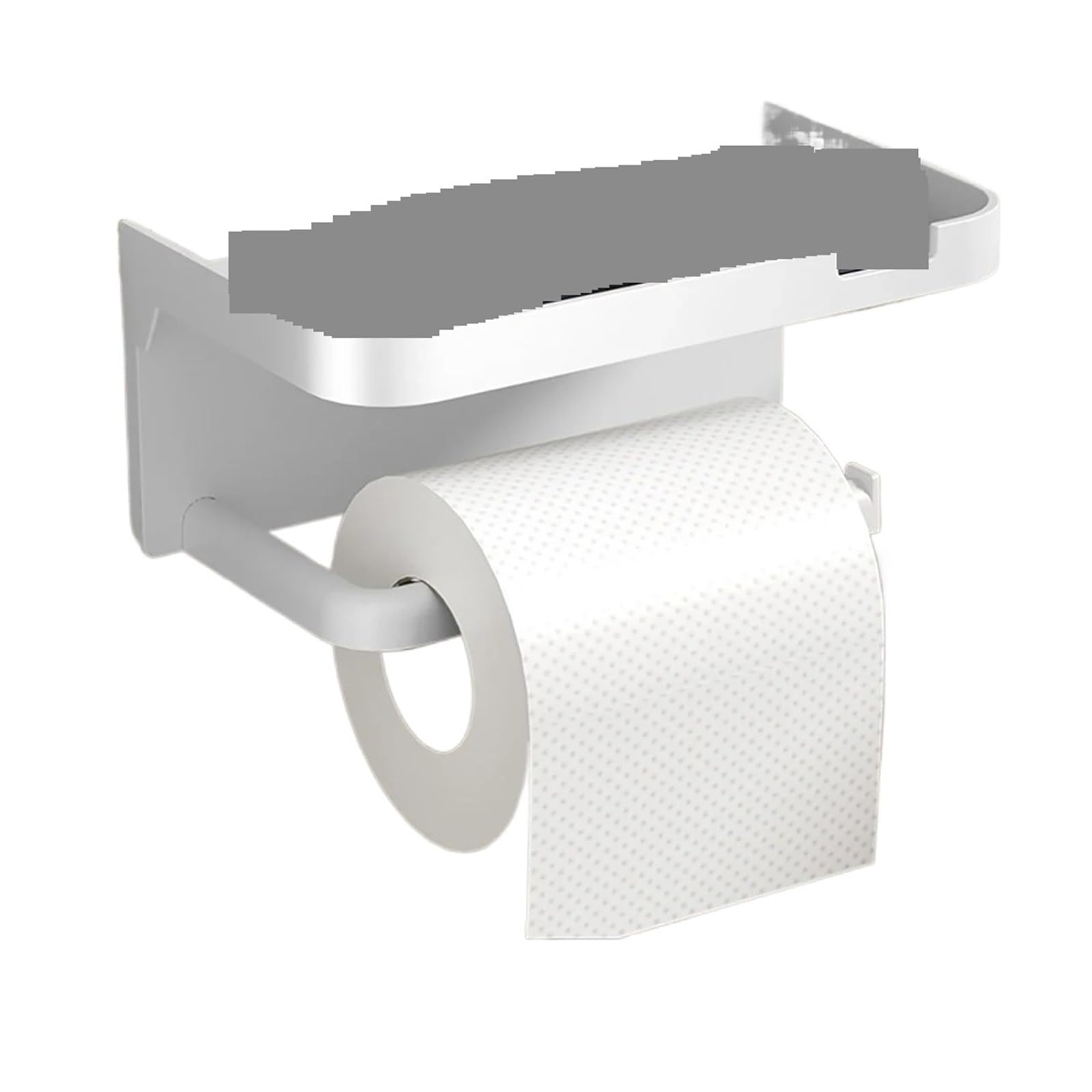 Roll Holder 1PC Toilet Paper Holder Wall Mounted Thickened Towel Plastic Storage Rack Kitchen Bathroom Accessories(WHITE)