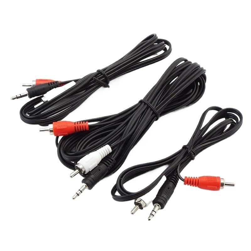 Cable divisor audio 3.5mm a 2 RCA macho 3 m miniatura 3