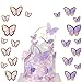 PhoenixDN 21Pcs Topper Tarta Decoración Cumpleaños, Cumpleaños Mariposas Adornos, Decoraciones De Pastel De Mariposa De Papel, para Cumpleaños, Bodas, Compromiso, Baby Shower