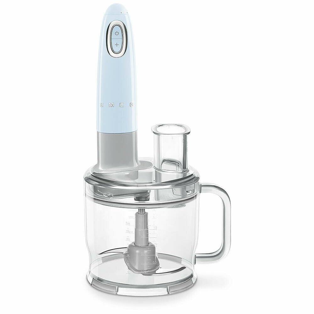 Smeg, HBFP11 Accessorio Multifunzione per Frullatore a Immersione HBF11, Tritatutto da Cucina 5 in 1 con Lama Regolabile, Ciotola da 1,5 L, Trita, Affetta, Grattugia ed Emulsiona