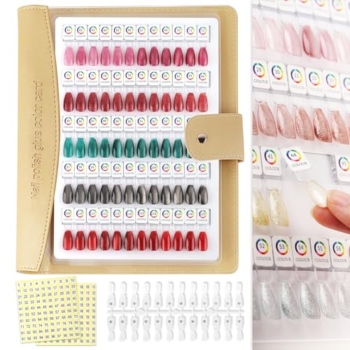 C12rtive 120 Magnetic Nail Color Book,Leather Magnetic Color Display Book