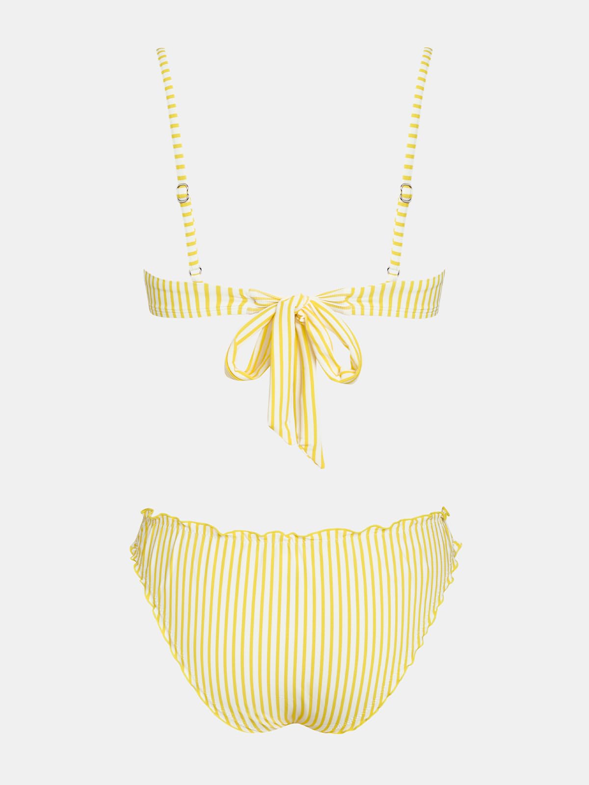 CUPSHE Conjunto de bikini de dos piezas con cuello redondo para mujer