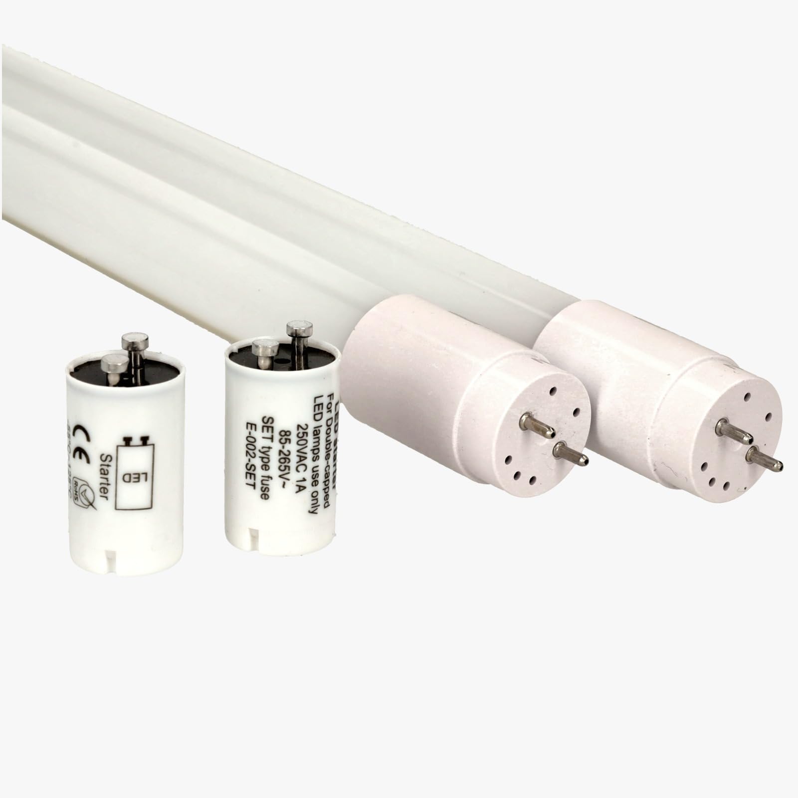 Jandei - Lot de 10 tubes LED 120 cm 18 W, blanc neutre 4 200 K, 2 160 lumens, connecteur standard T8 G13, remplace néon fluorescent 36 W, éclairage de bureaux, couloirs, garages, connexion 1 côté