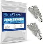 BlueStars Ultra Durable 216702900 Clé de porte de congélateur en métal compatible avec Frigidaire & Congelateurs Kenmore - Remplace 297147700 AP4071414 AP2113733 AP4301346 PS1991481 6599905 12849 - Boîte de 2