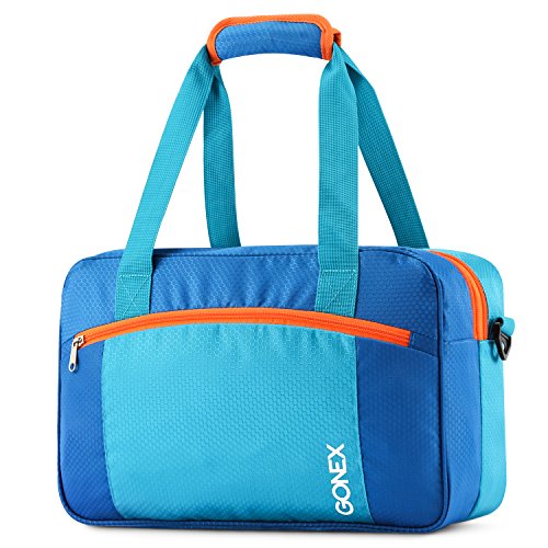 Gonex Swim Bag, Gym Bag for Women Men, Swimsuit Bag Wet Dry Separated Sport Duffle Bag Travel Tote Luggage Bag Medium Blue