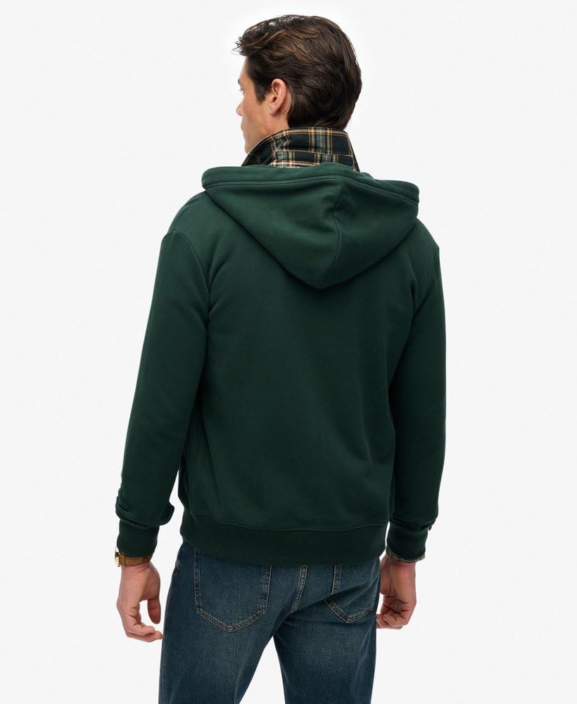 Superdry Herren Essential Logo Zip-Hoodie mit angerauter Innenseite