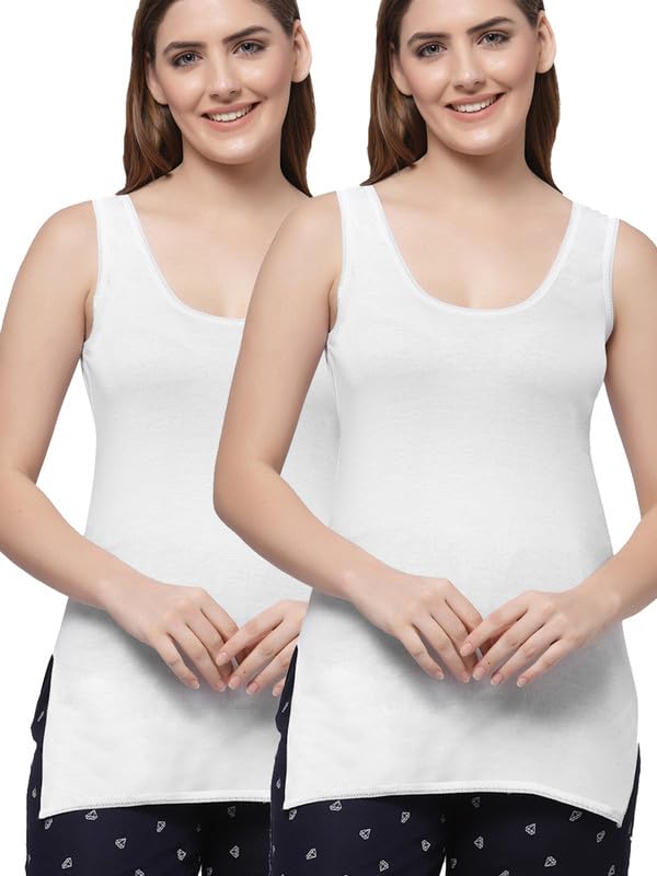 Cotton Rich Camisole Slip for Women| Long Kurti Slip/Suit Slip/Camisole Slip Thigh Length - Pack-image-24