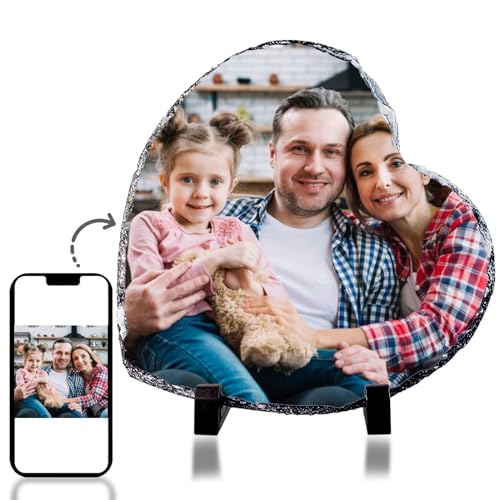 Marco de fotos personalizable con diseño de pizarra para tu propia foto o texto, marco de fotos de pizarra en blanco, regalo para cumpleaños, boda, Pascua, día de la madre, día del padre (familia)