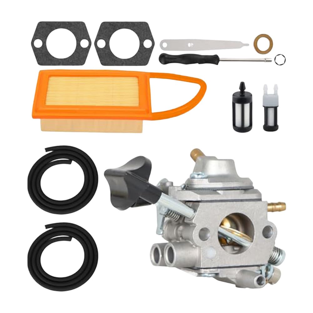 Kit de carburador para FS120 FS200 FS250 para desbrozadora FS300 FS350 con filtro de aire, filtro de combustible, juego de repuesto de reconstrucción de carburador