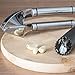 UberChef Professional Stainless Steel Garlic Press + Silicone Roll Peeler Set - Mince - Crush Garlic Cloves & Ginger with Ease - Best Mincer & Roller - Made of Sturdy 18/10 Stainless Steel