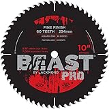 Lackmond Beast Pro Fine Finish Lumber Blade - 10' Titanium Carbide Tipped Blade with Anti-Friction...