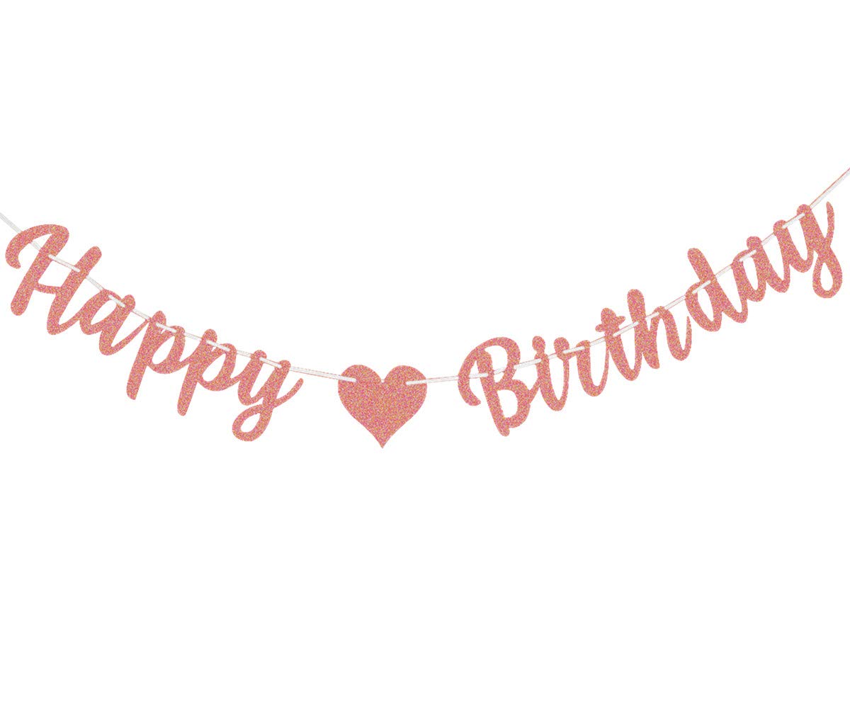 VorkiVecKi Coquetee Bannière « Happy Birthday » – Décorations