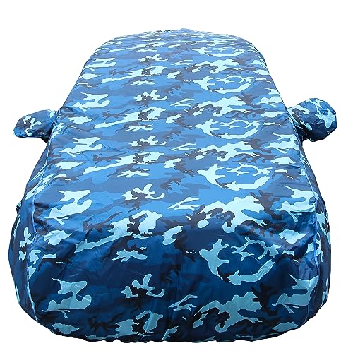 Image of Autofact 100% Waterproof Car Body Cover Compatible with Tata Altroz (2020 to 2023), with Mirror Pockets, 4 x 4 American Matty, Long Lasting Strong Durable Material, Camouflage Airforce Look