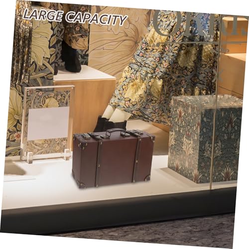 Classic British Style Suitcase Vintage Trunk Storage Photo Leather Finish Multi-purpose Organizer4