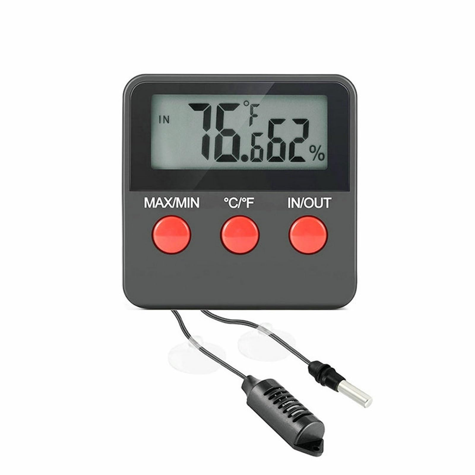 Misuratore digitale di temperatura e umidità Display LCD Termoigrometro for incubatrice da esterno con sonda for sensore di uova da cova for animali domestici