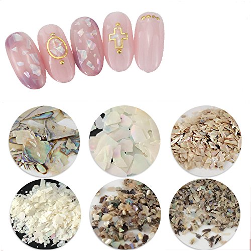 Cattie Girl 2g Shell Marble Stone Nails Art Sequins for Nail UV Gel Polish Nail Flakies Decoration Chameleon Nail Glitter Nail Accessories