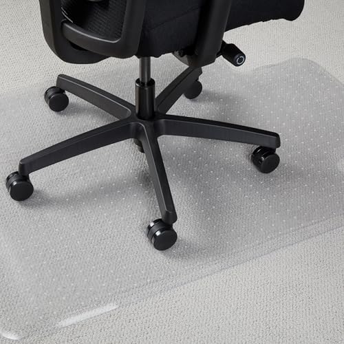 Image of Bundle of HON Office Desk Chair Ignition 2.0 - Ergonomic Desk Chair, Home Office Chairs, Adjustable Lumbar & Armrests, Black + Carpet Chair Mat (36 inch x 48 inch)