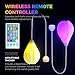 POITOI LED Poi Balls Rechargeable with 34 Vibrant Color Light Modes & LED poi Handles Soft Durable, Adjustable Thicker Ropes - Great Poi for Beginners and Professionals