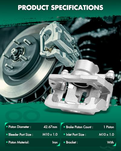 Image of SCITOO 18B5043 Rear Left Disc Brake Caliper Assembly w /Bracket For Ford For Edge 2007-2010,For Lincoln For MKX 2007-2010,For Mazda For CX-7 2007-2012